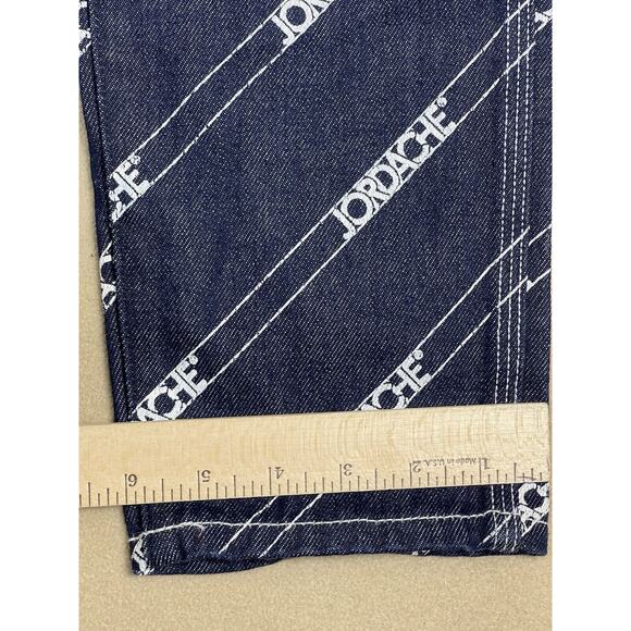 Jordache Jeans Womens 28 Blue Vintage Crop Diagonal Logo Casual‎ Denim Adult - Picture 6 of 13